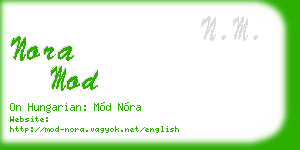 nora mod business card